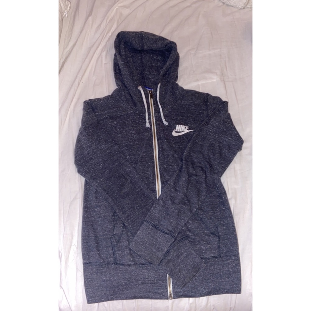 Gray Nike zip up